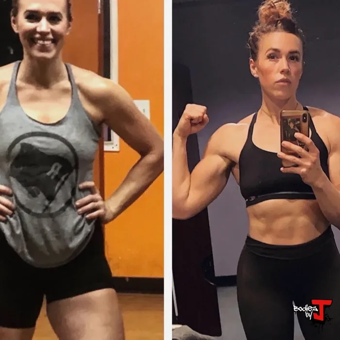 Muscle building result from BodieZ By J personalized training program